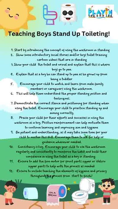 Teaching Stand Up Toileting for Toddlers